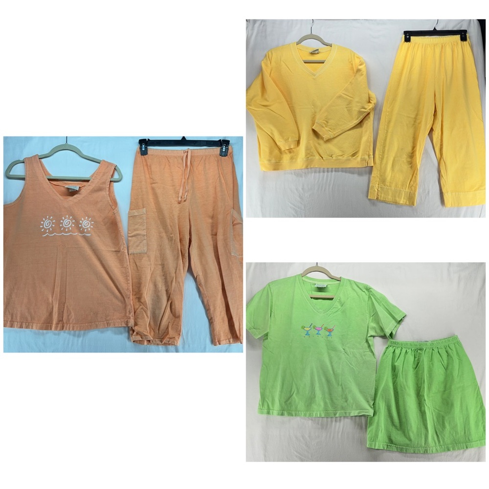 Vintage Fresh Produce Lot of‎ 6 Items 3 Tops 2 Capris 1 Skirt Sizes S - M